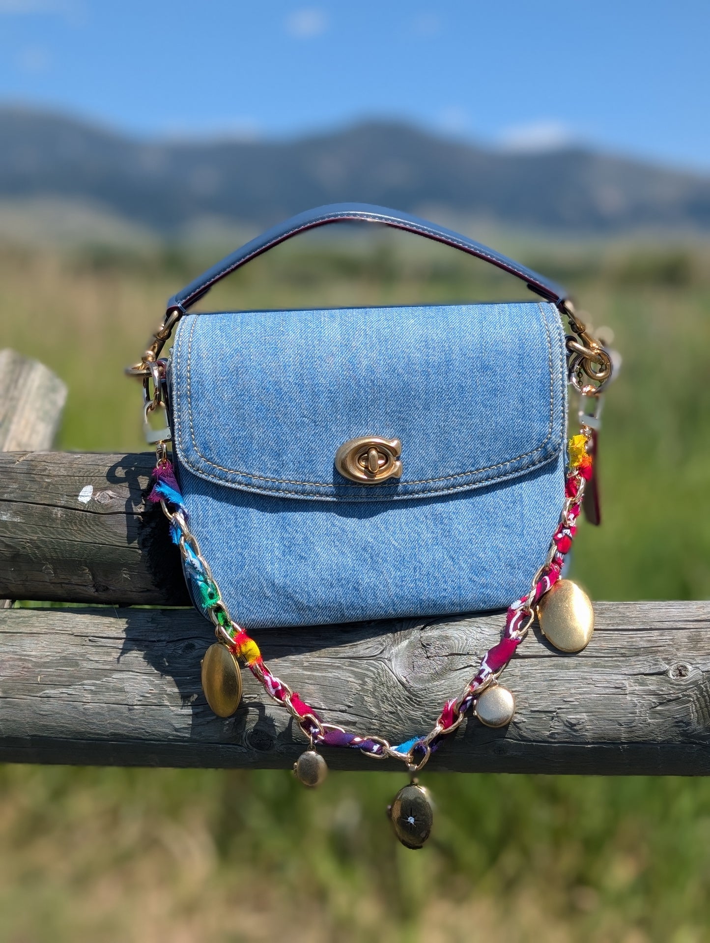 Tie Dye Bandana & Locket Chain ✨