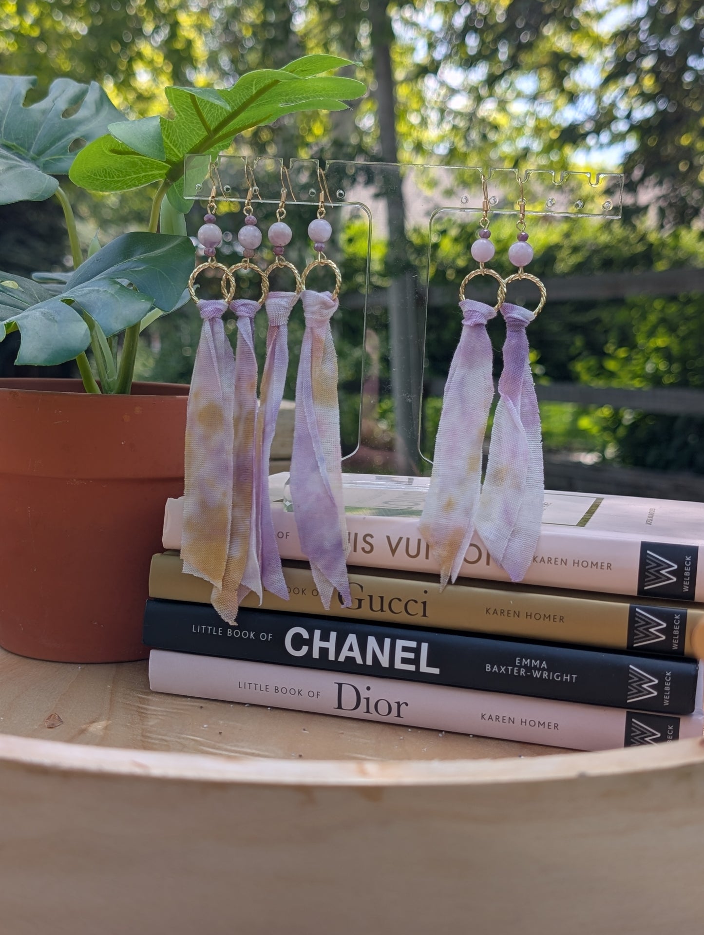 *GOLD* Lavender Dreams Tie Dye Earrings š¤šŖ»š¤