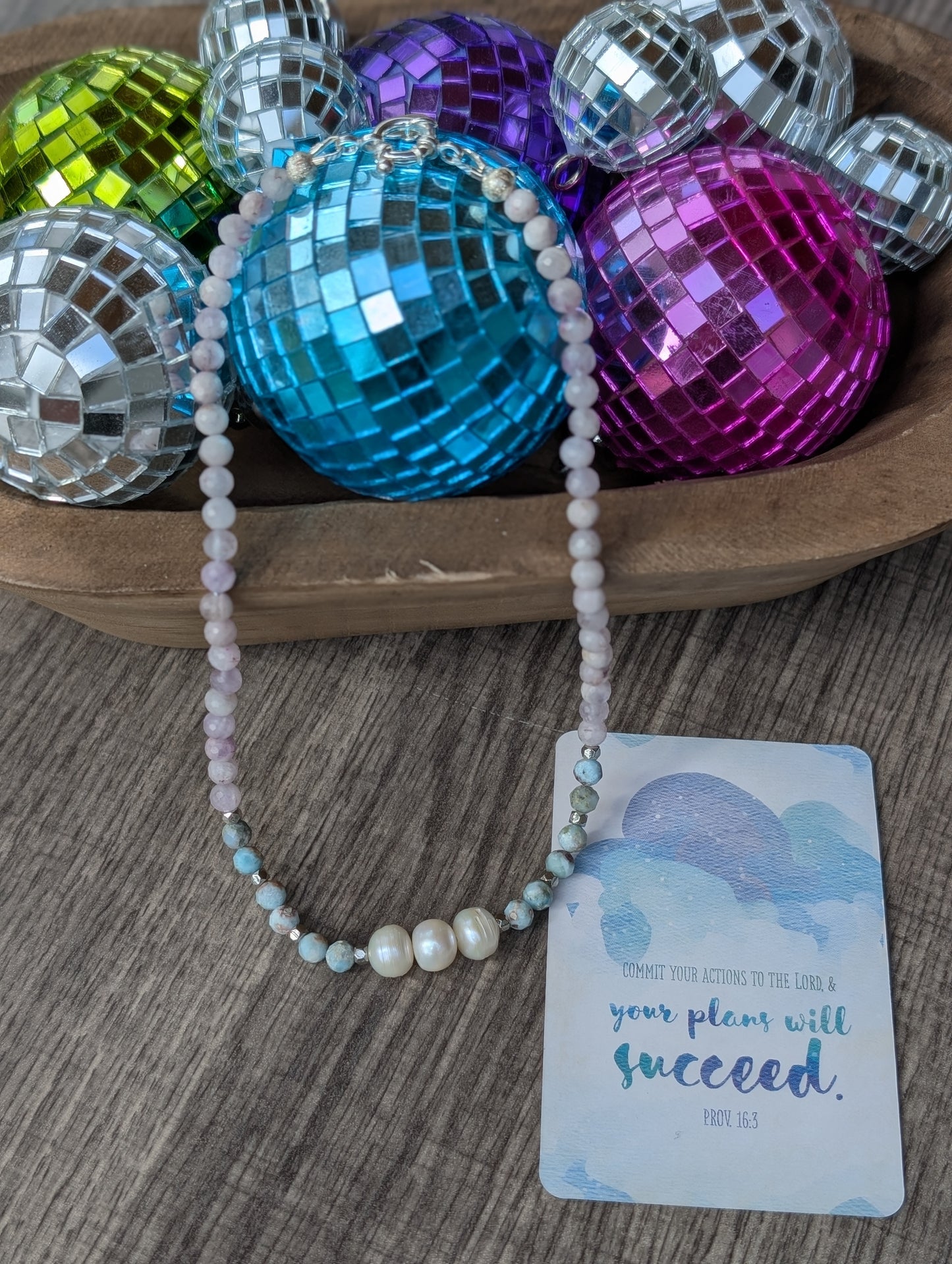Pastel Mermaid Pearl Necklace