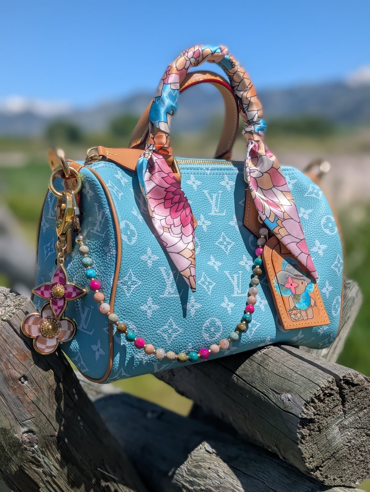 Girly Pop Luxe BBC and Vintage LV keycharm
