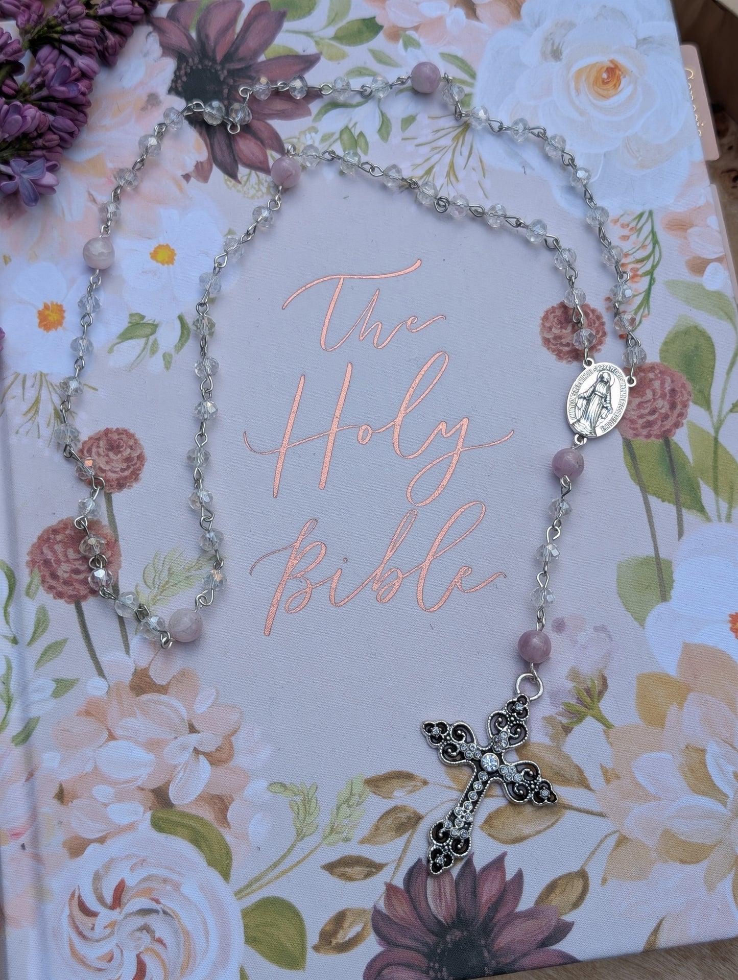 Rosary with Kunzite💜
