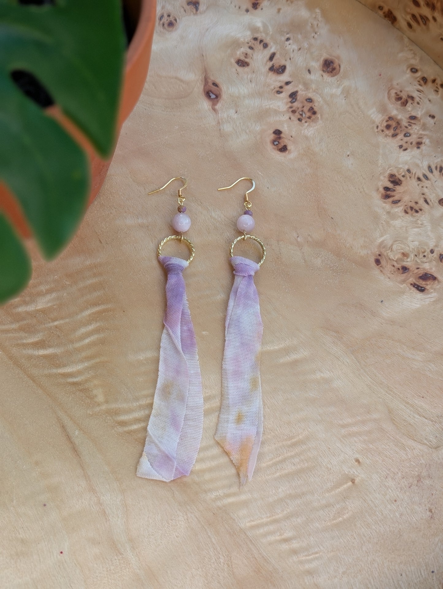 *GOLD* Lavender Dreams Tie Dye Earrings š¤šŖ»š¤