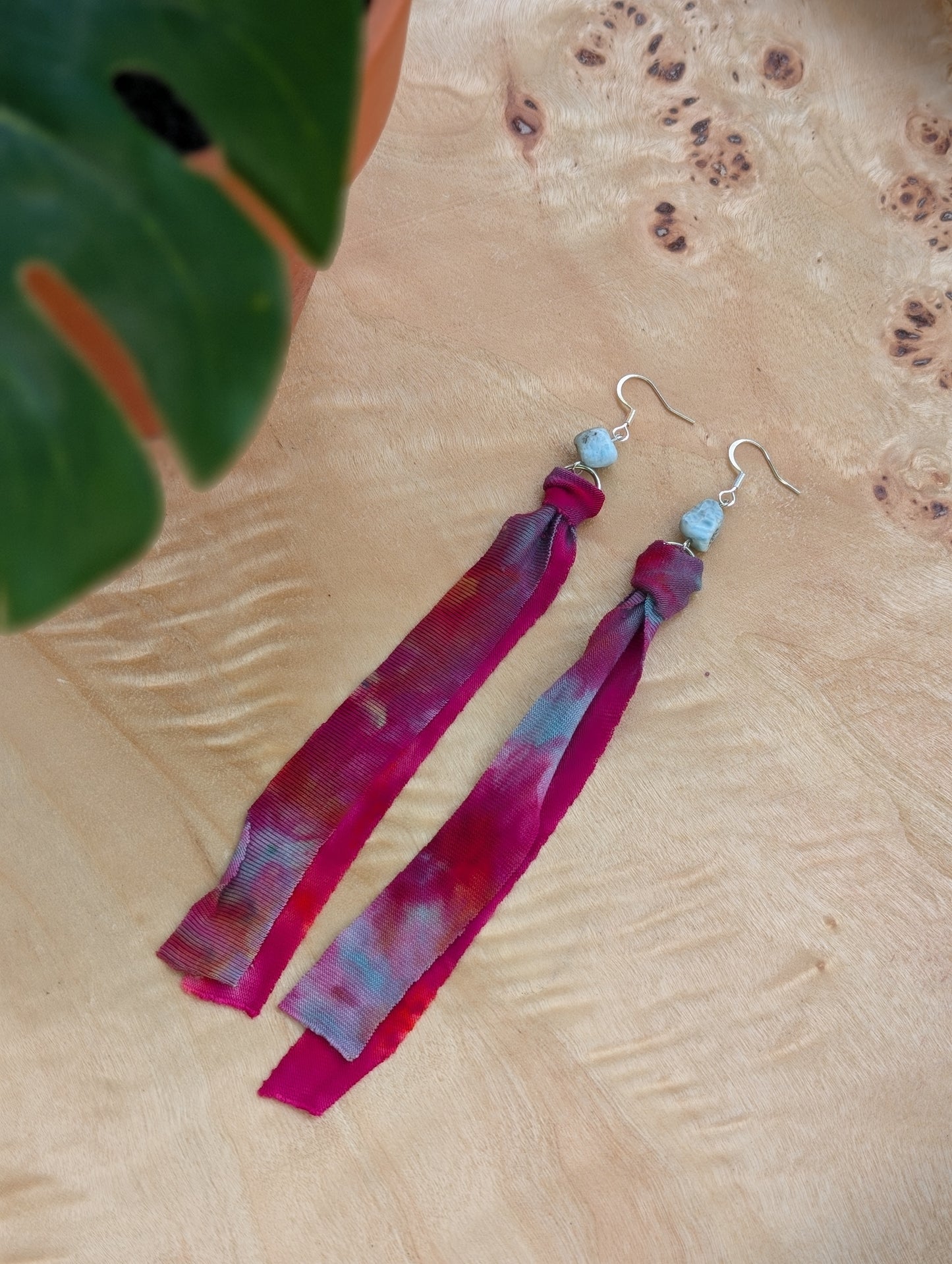 *SILVER* Moonlight Rainbow Tie Dye Earrings ๐ฉท๐๐๐ฉต๐๐๐งก