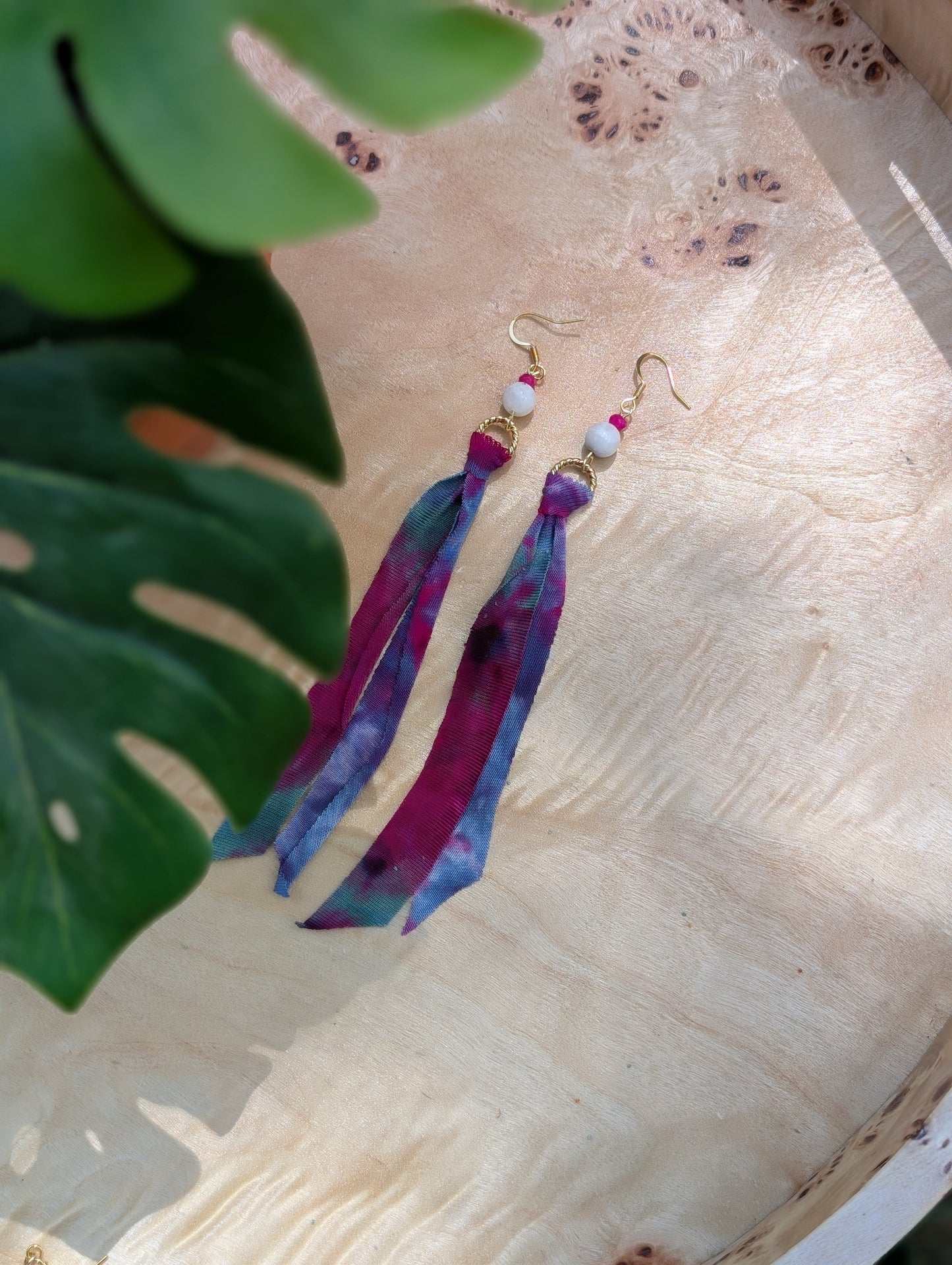 *GOLD* Moonlight Rainbow Tie Dye Earrings ๐ฉท๐๐๐ฉต๐๐๐งก