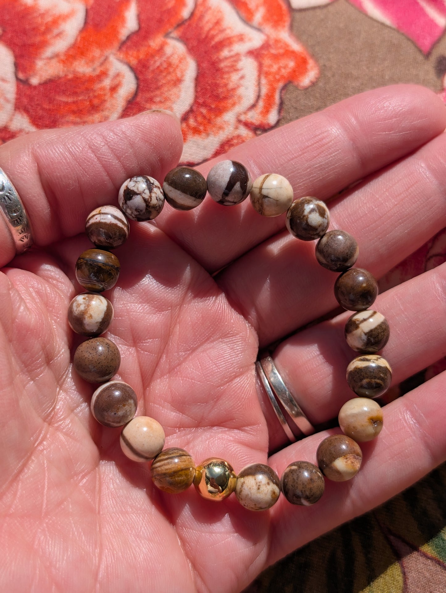 Zebra Stone Bracelet 🤎🩷