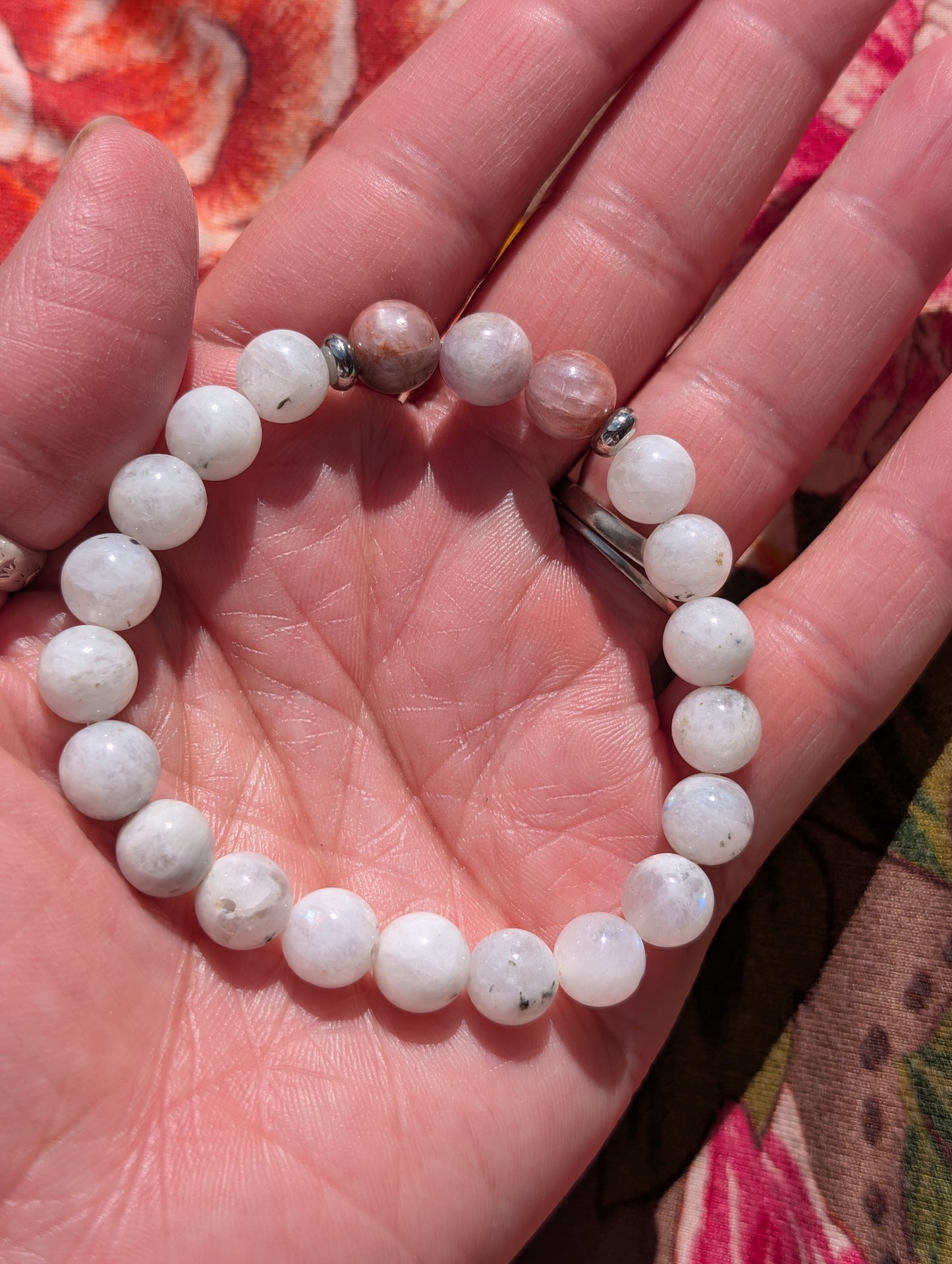 Kunzite & Moonstone Bracelet 🩷💜🤍