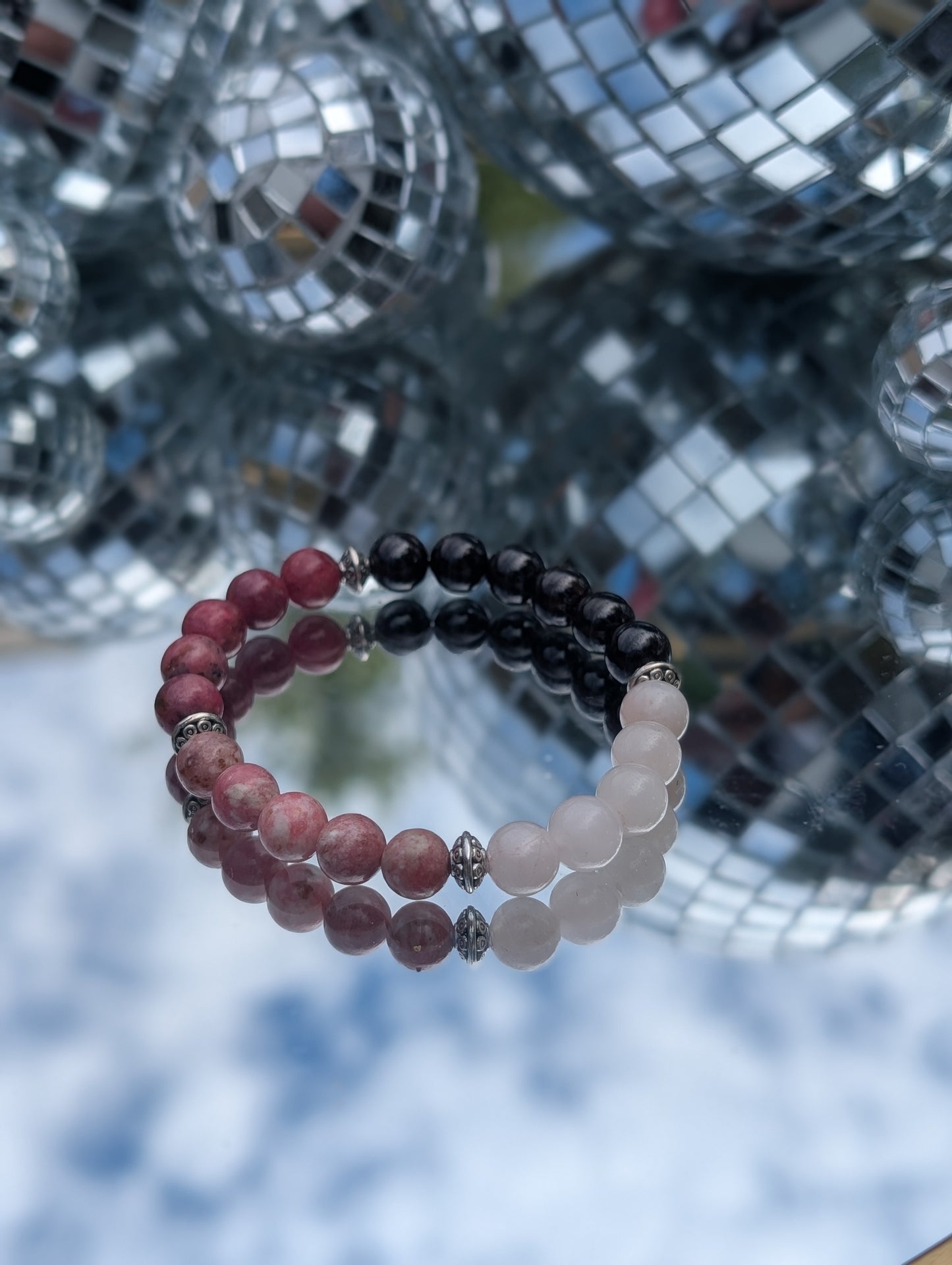 Rose Quartz,Thulite, Garnet Bracelet 🩷🩷🩷