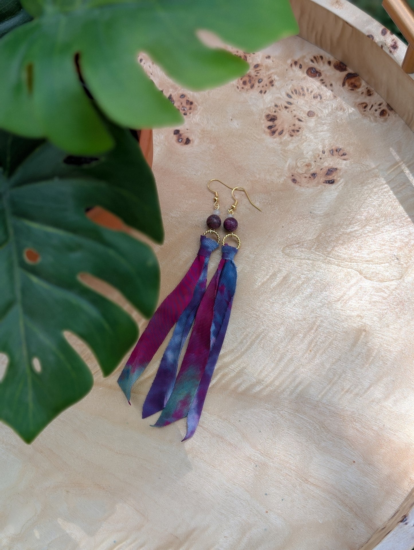 *GOLD* Moonlight Rainbow Tie Dye Earrings ๐ฉท๐๐๐ฉต๐๐๐งก