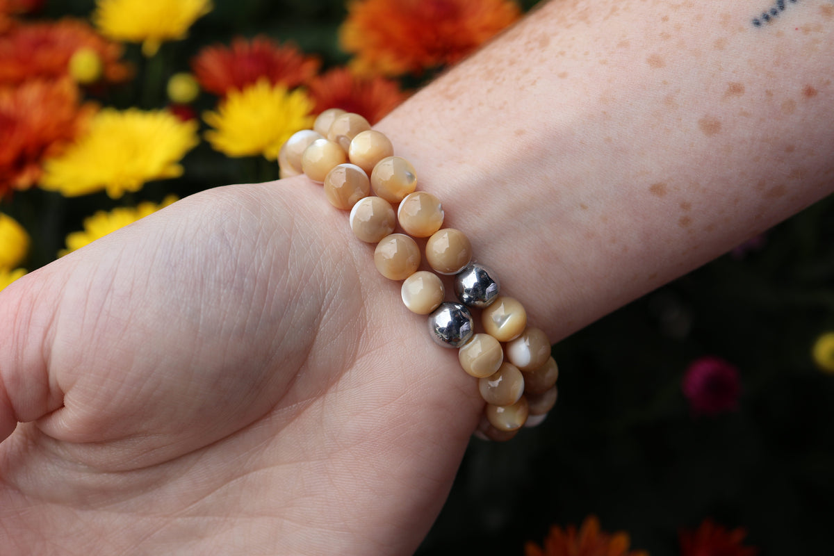 Gilded Autumn Cross Bracelet