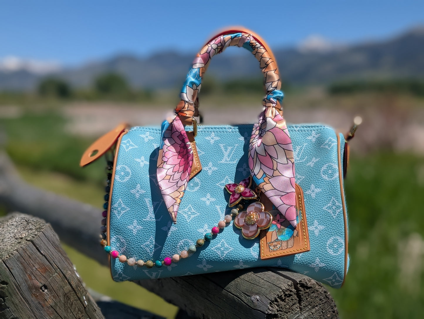 Girly Pop Luxe BBC and Vintage LV keycharm
