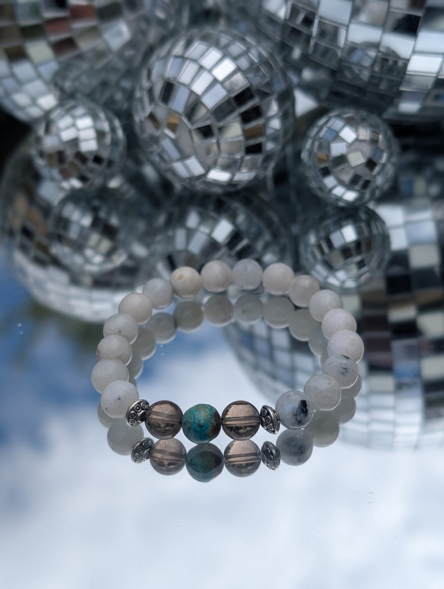 Smoky Quartz & Turquoise Bracelet 🤎🩵🤎