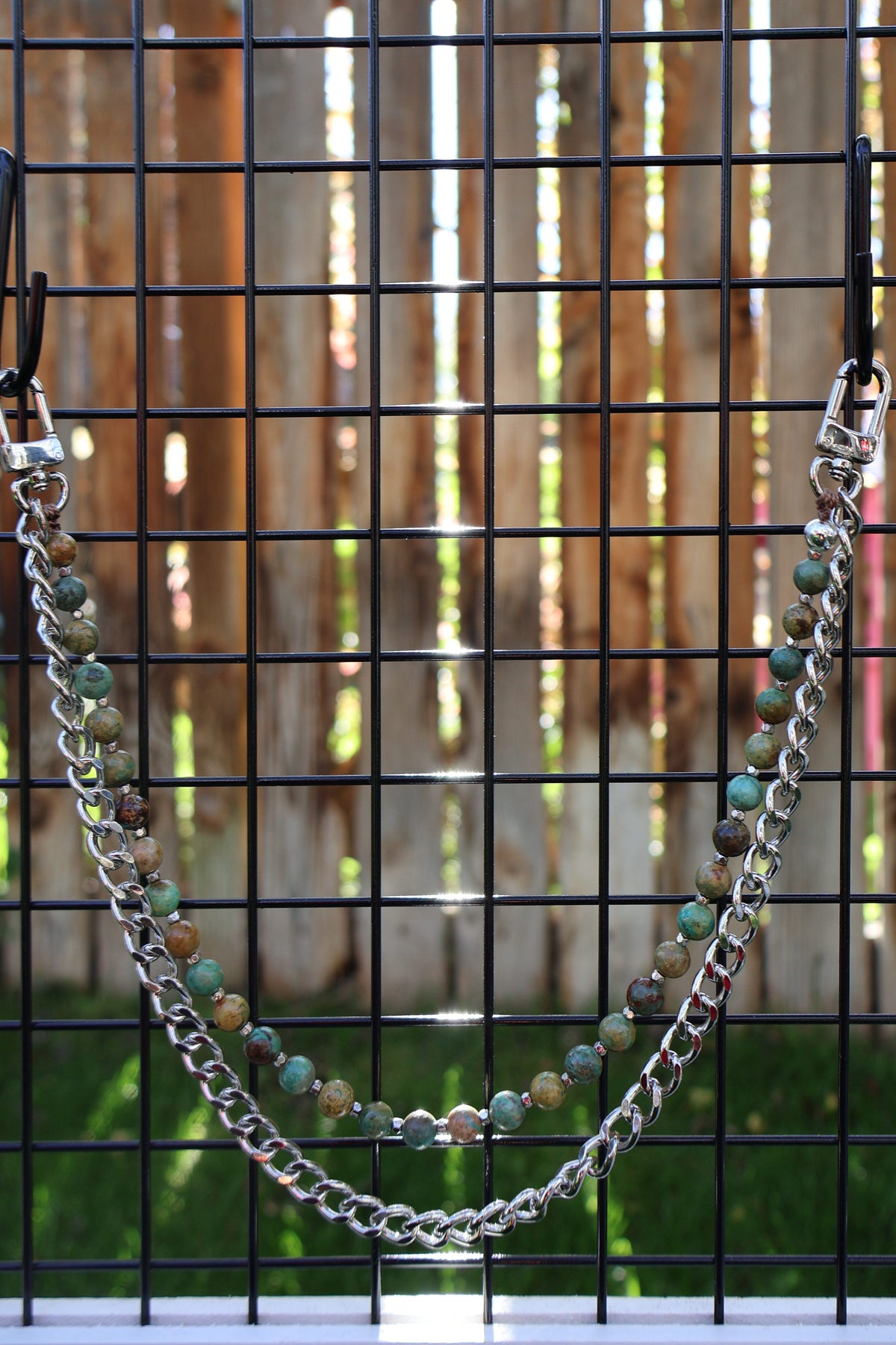 Turquoise BBC - Long, Silver