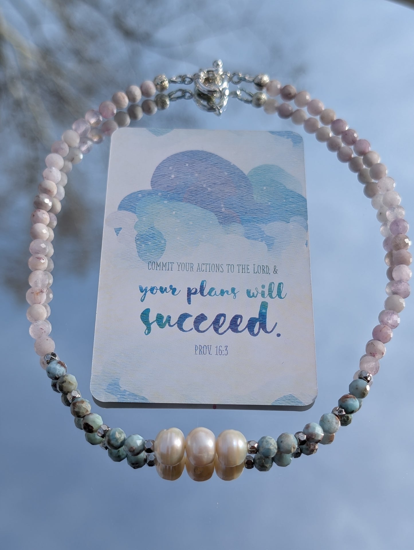 Pastel Mermaid Pearl Necklace