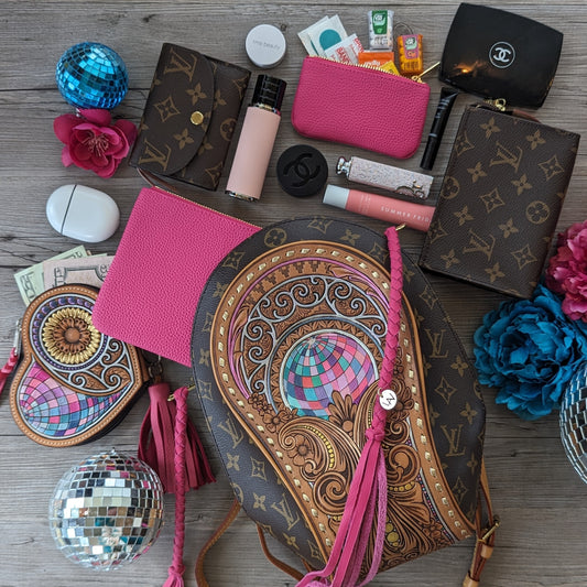 LeatherAndVodka x Western Skies Handmade collab Ellipse Bag