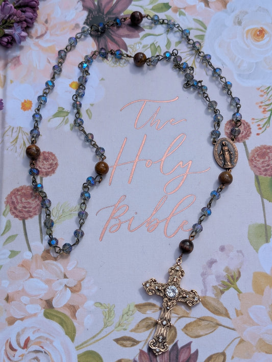 Rosary with Pietersite 💙✨🤎