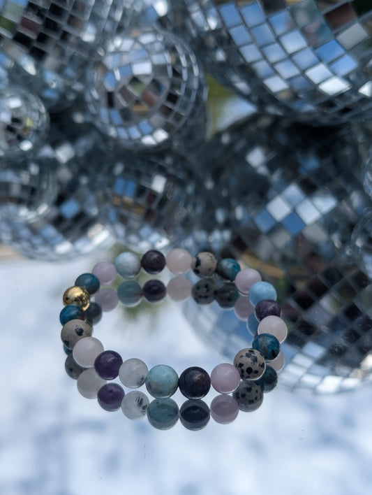 Mermaid Girly Mashup Bracelet 🩵💜🖤🤍