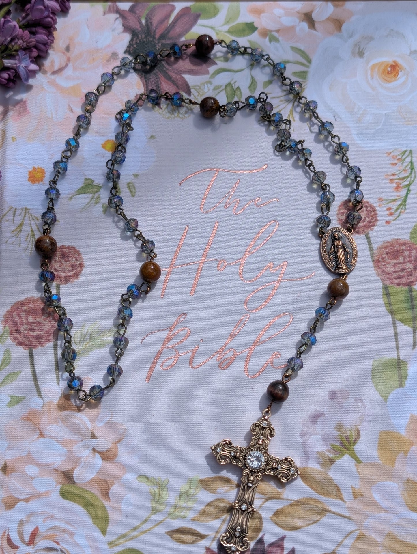 Rosary with Pietersite 💙✨🤎